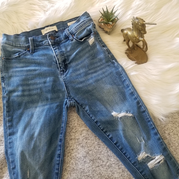 PACSUN High Rise Ankle Jegging Distressed - Picture 4 of 10